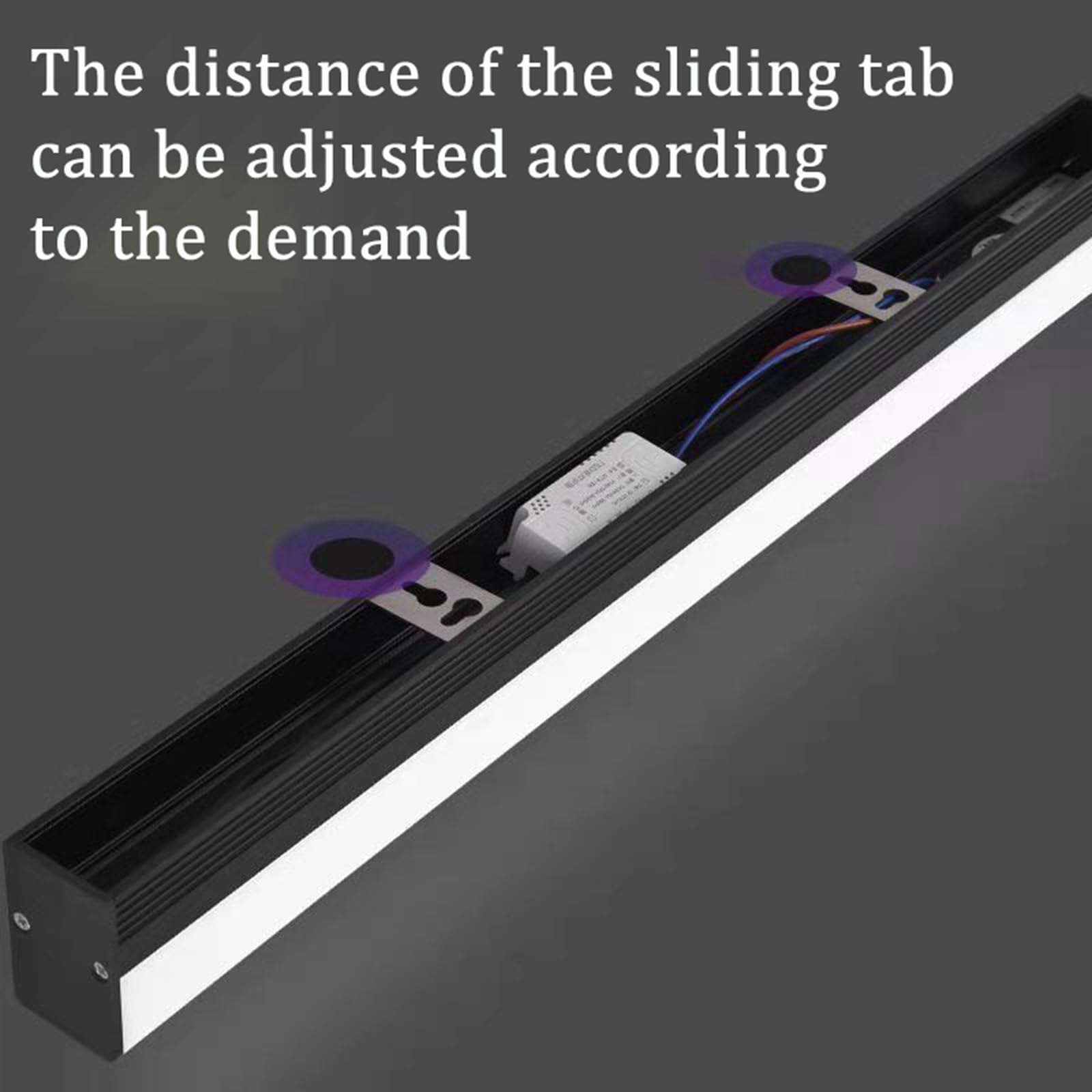 Applique da parete a LED per specchio del bagno, impermeabile IP44, luce calda/fredda, 3000 K/6500 K, ideale per armadietto, toeletta, doccia, camera da letto, soggiorno, hotel (nero)