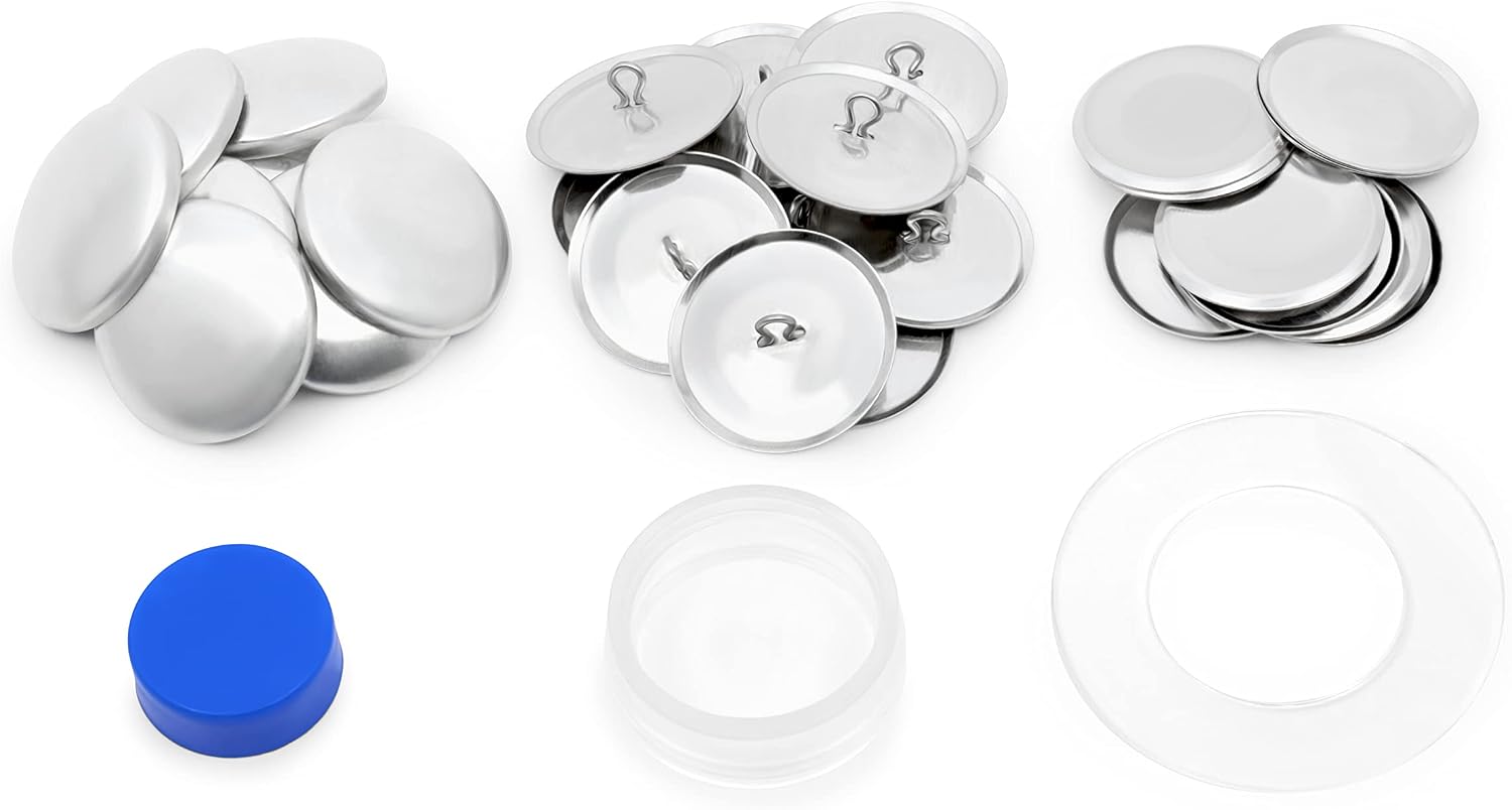 Dritz 114-45 Craft Cover Button Kit with Tools, Size 45 - 1-1/8-Inch, 10-Sets