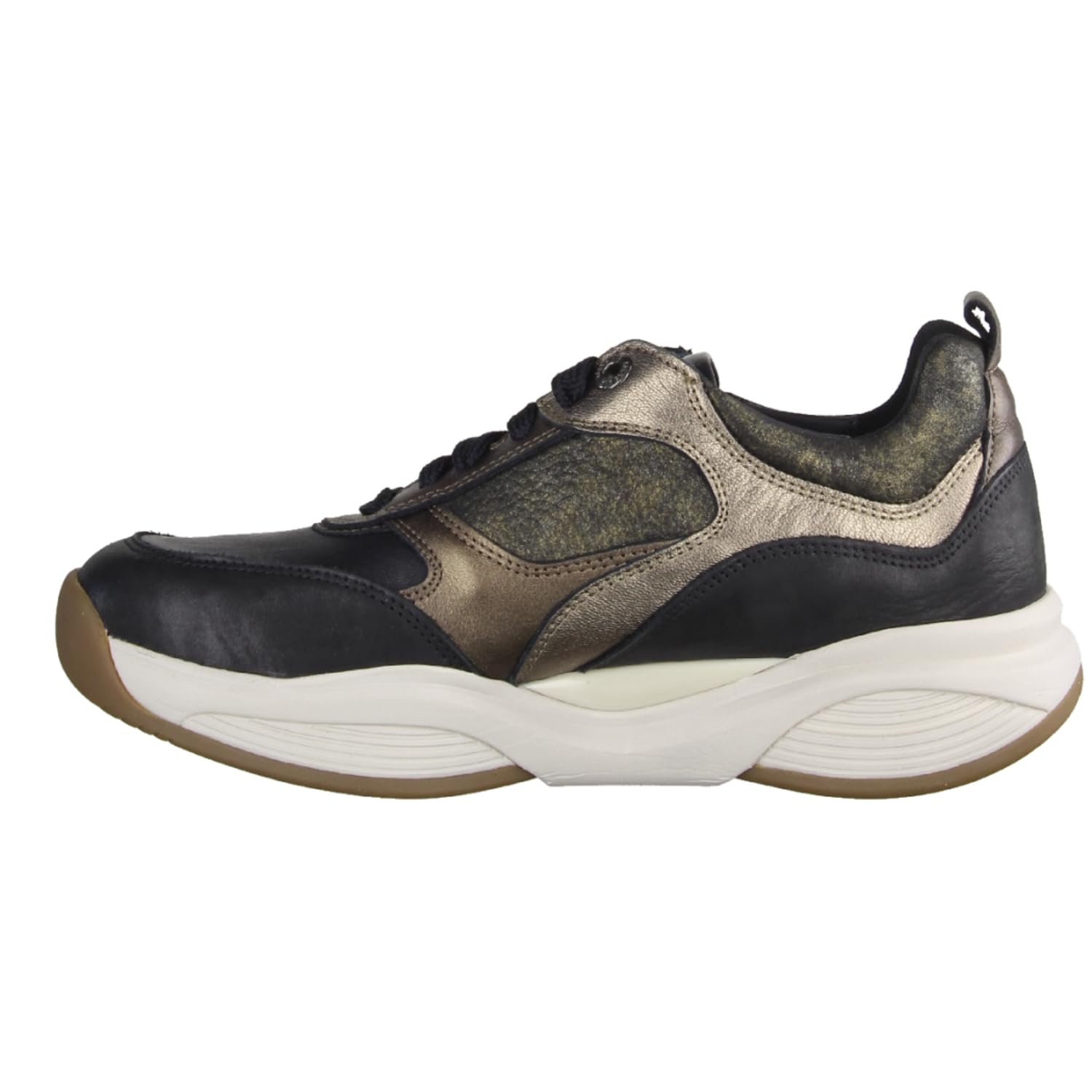Xsensible SWX19 Black Combi (schwarz) - sportlicher Schnürschuh - Damenschuhe Bequeme Schnürschuhe, Schwarz, Leder/Textil (Stretch), Gr. 39 EU