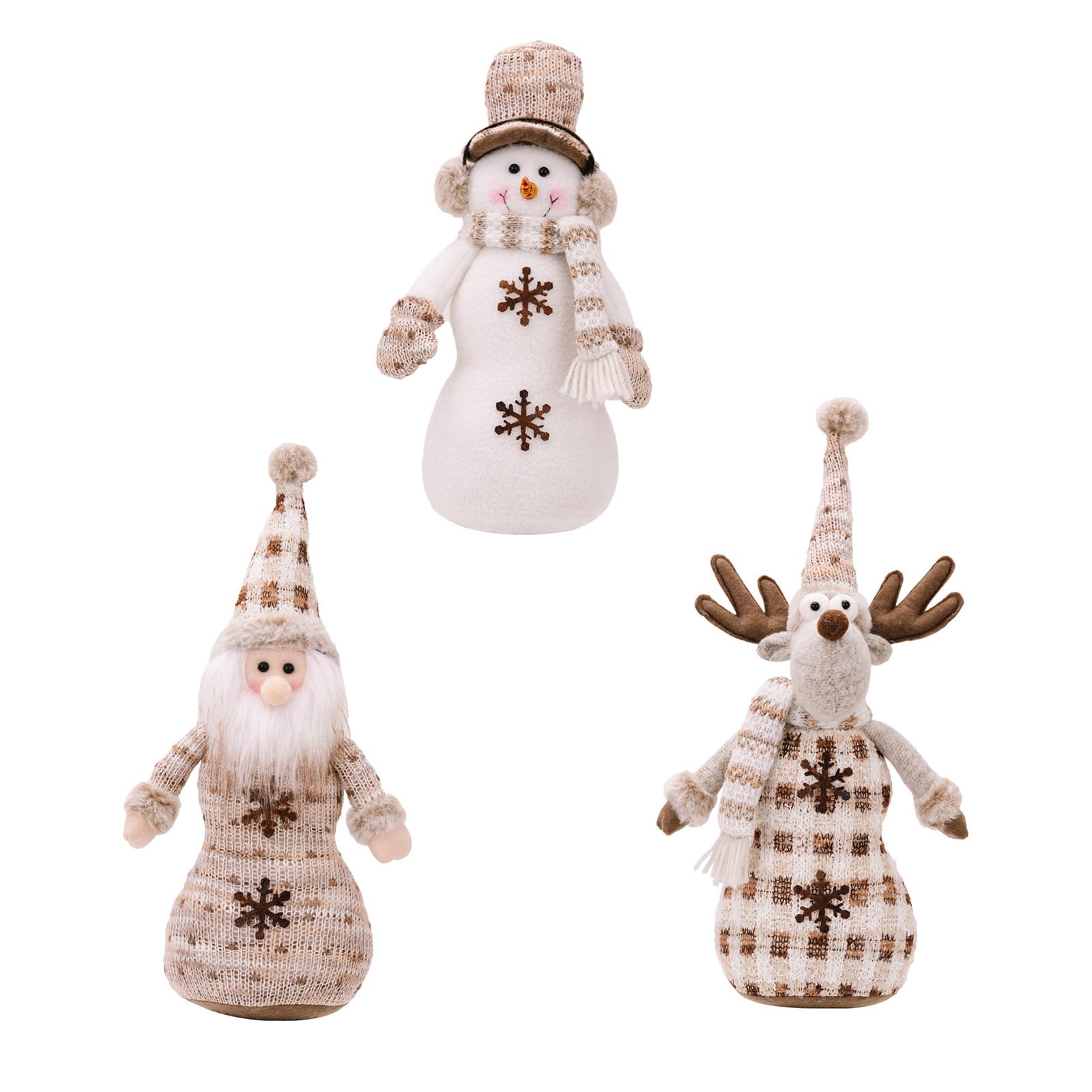 Juguete de peluche de doble nivel para Navidad, muñeco de nieve, ciervo, decoración de accesorios de exhibición para el hogar, tienda