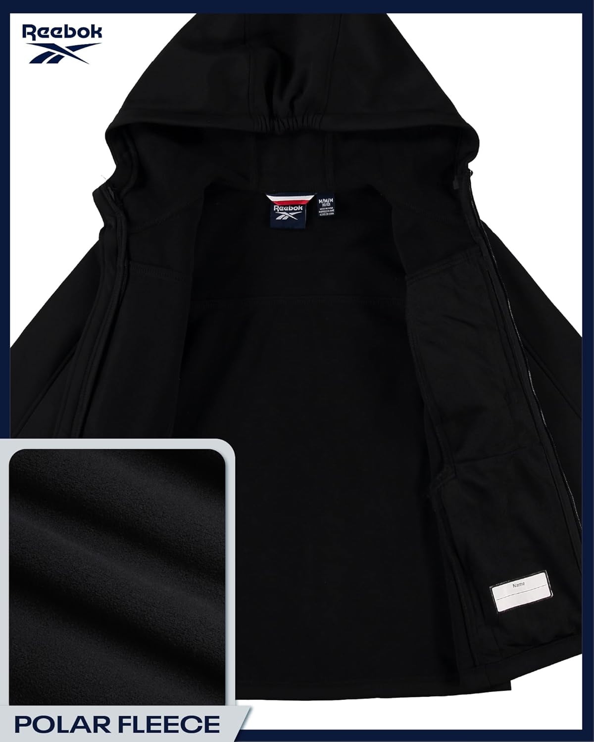 Reebok Boys Fleece Jacket - Polar Fleece Lined Wind & Water Resistant Softshell Winter Jacket - Outdoor Winter Coat for Boys - Image 5