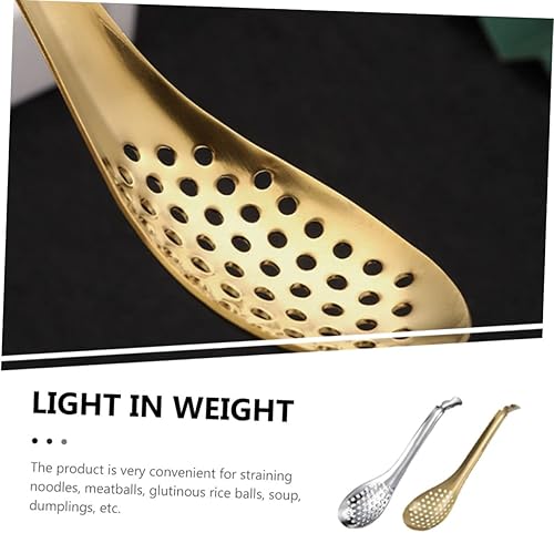 Miniatura 5 de Cucharas de colador de acero inoxidable con fugas de cuchara de comida ranura para restaurante
