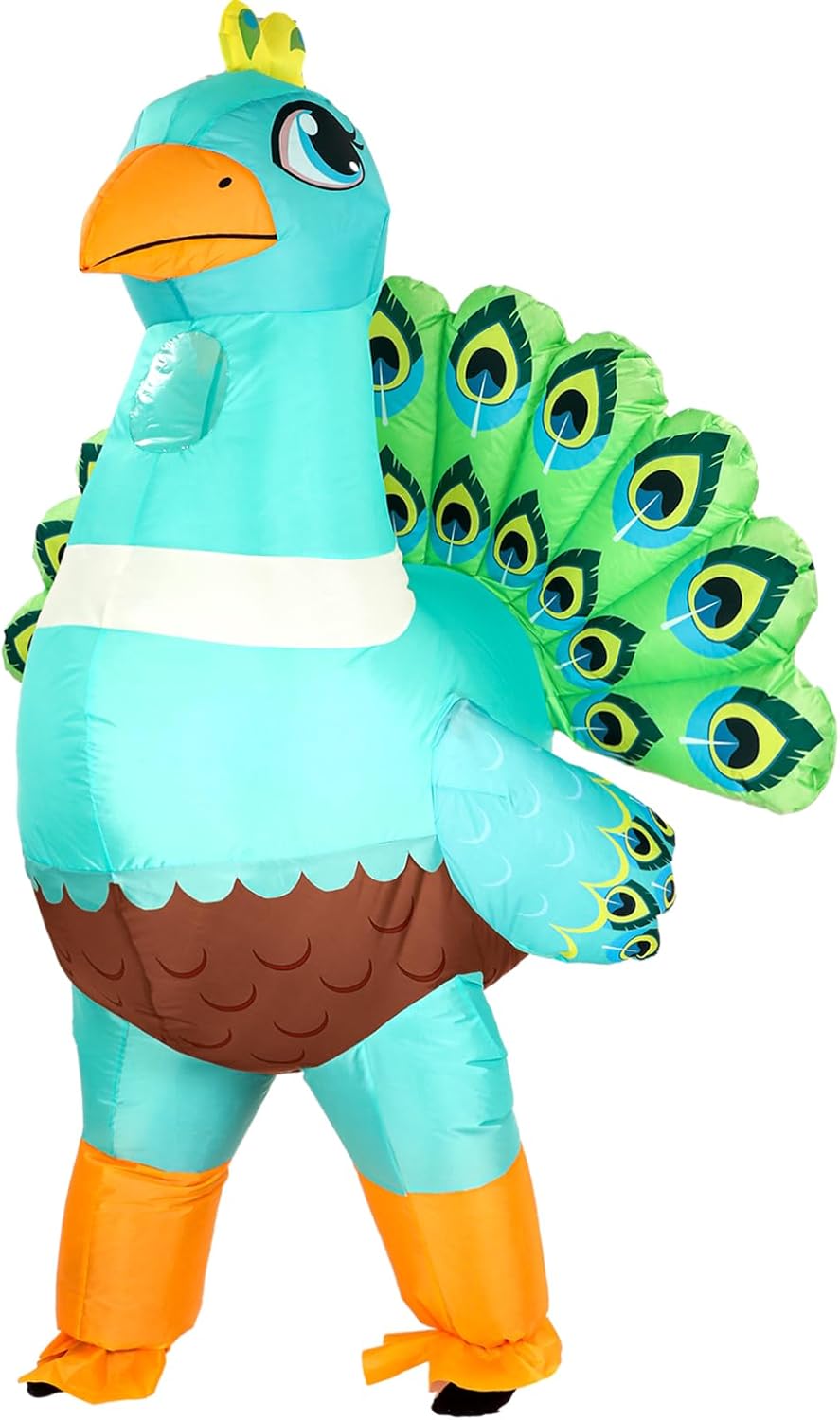 Jenaai Peacock Inflatable Costume for Adult, Peacock Party Costumes Blow up Funny Inflatable Suit for Men Women Animal Halloween Themed Party