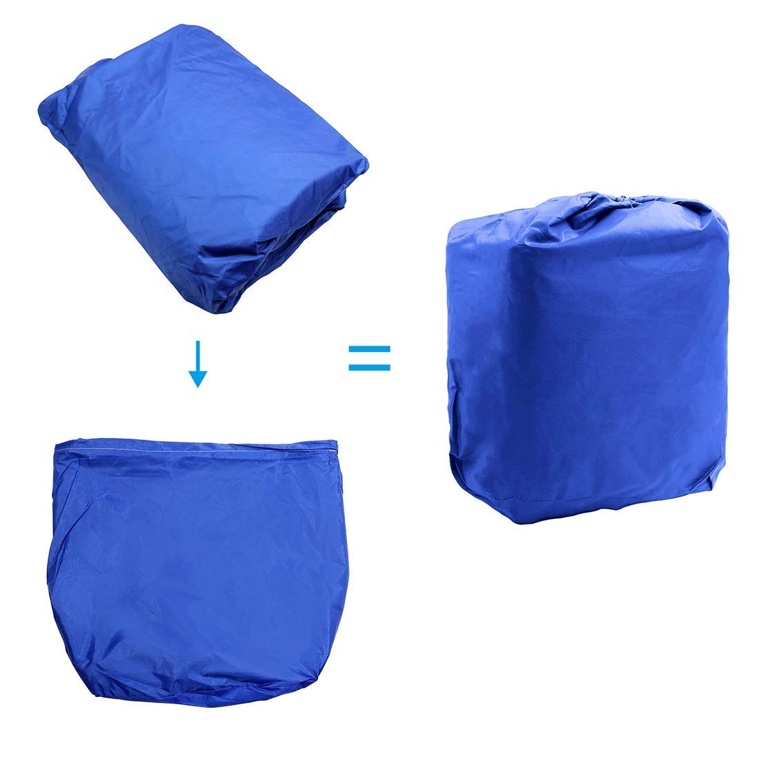 Telo copribarca Grigio Blu 17-20 Piedi 21-24 Piedi 300D 600/740 X 400 cm trasportabile per Barche di Forma Quadrata Telo copribarca Esterno (Blu 740x400 cm)