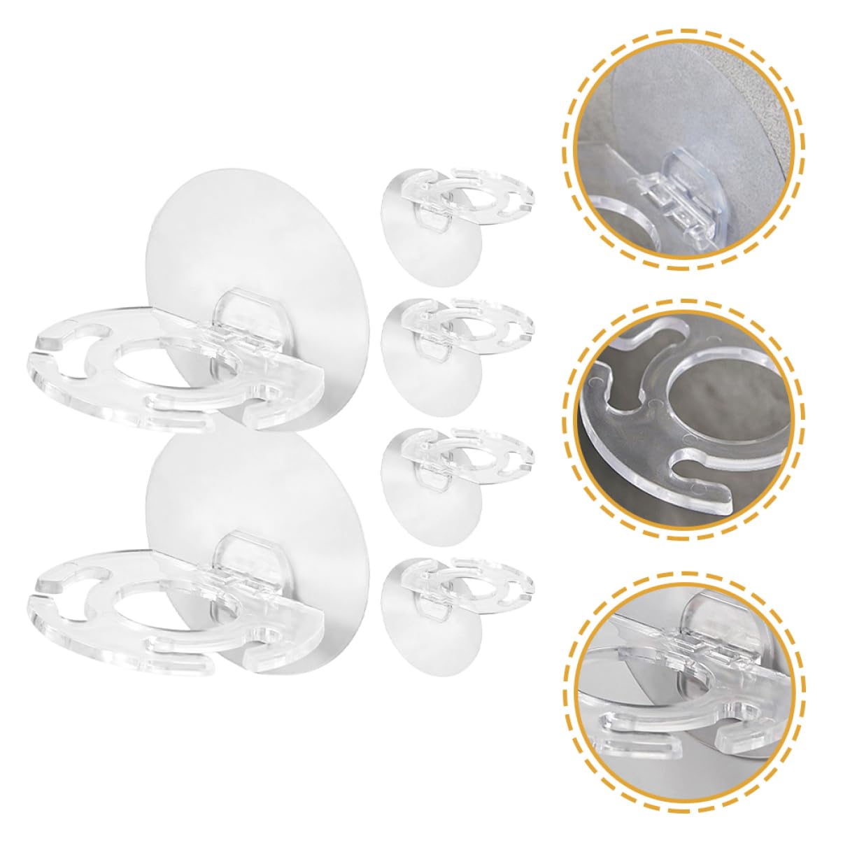 Ciieeo 4 Juegos De Soportes para Cepillos De Y Pasta De De Pared Fáciles De Instalar Material Resistente 6 Unidades X 4