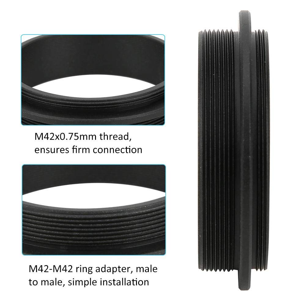 Adaptador de anillo de acoplamiento de rosca V BESTLIFE M42 a M42 para filtro de lente, M42x0.75mm macho a macho aleación de aluminio adaptador de anillo de metal
