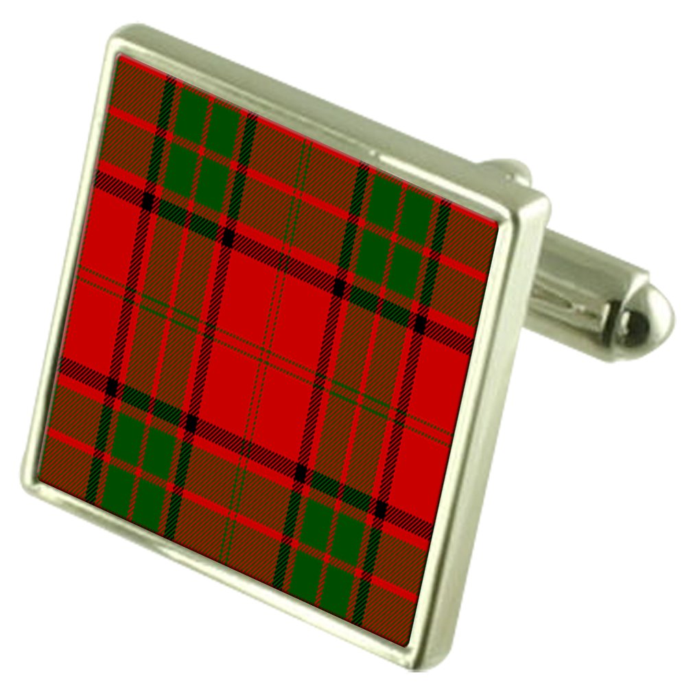 Select Gifts Men's Silver Cufflinks Tartan Clan Maxwell