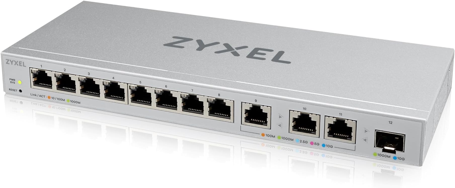 Switch Zyxel XGS1250-12 Web-Managed - 8 Porte Gigabit, 3 Porte 10G Multi-Gig, 1 SFP+ | Silenzioso - Foto 7