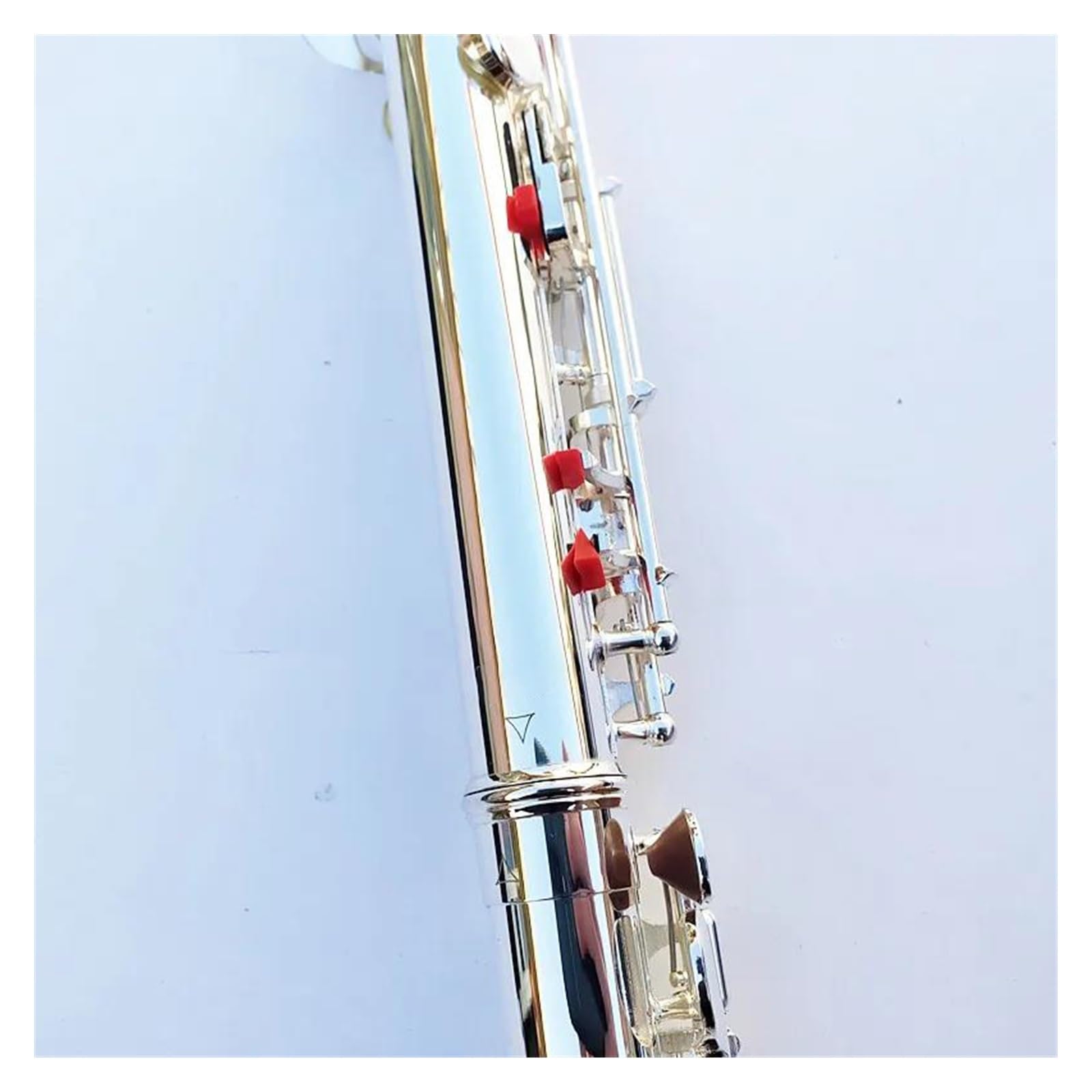 Set di flauti a 16 Fori Chiusi con Chiave di Mi, Flauto Placcato in Argento, Tono di Do, Materiale in Rame Bianco, Strumento Orizzontale.,