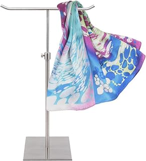 Silver Closet Organizer Accessories Holder for Scarves,Leather Belts,Men's Ties,Bags&Women's Shawls,Floor Standing Clothing Hanger Display Rack