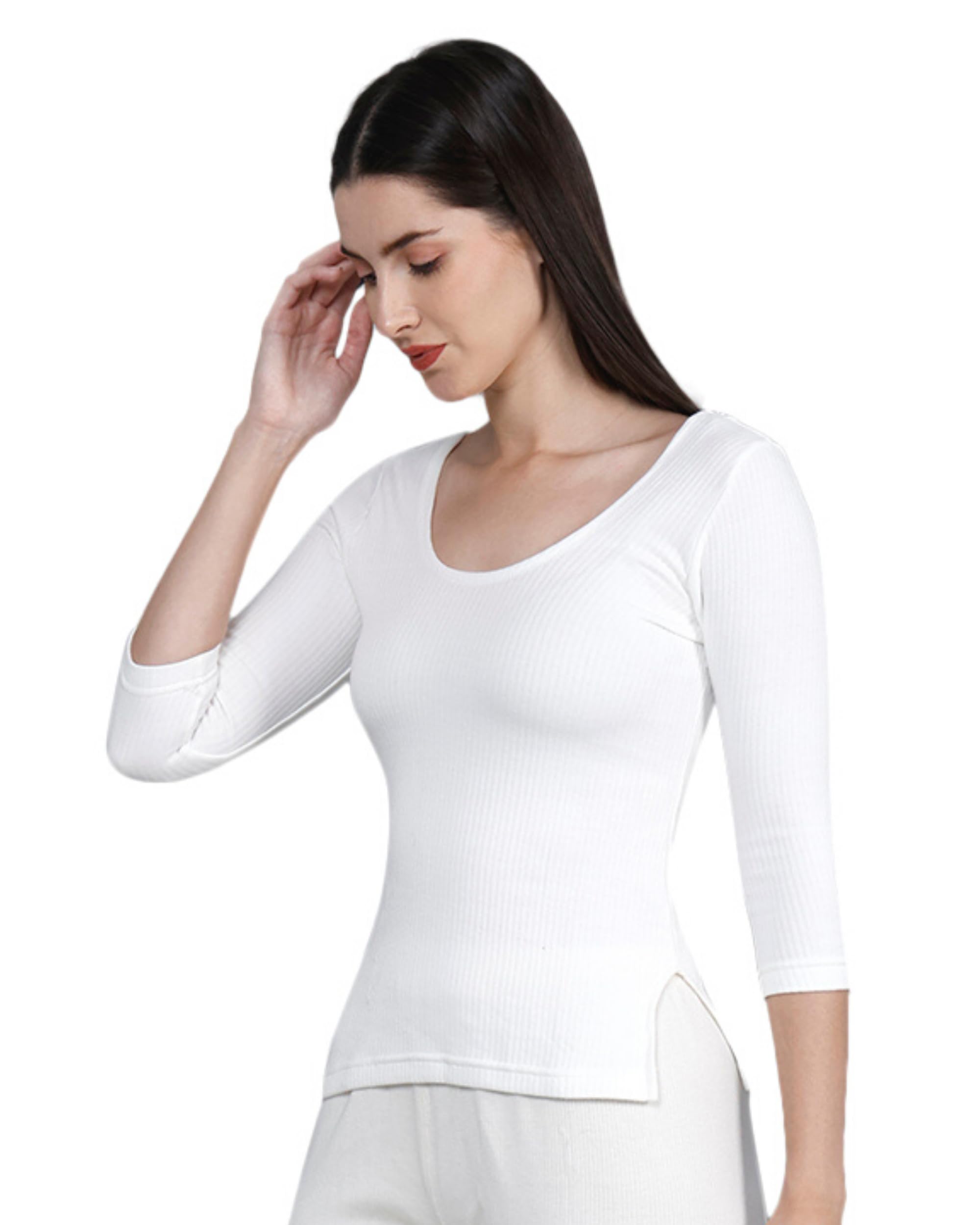 Womens Winter Wear 3/4th Sleeve Thermal Top-image-24