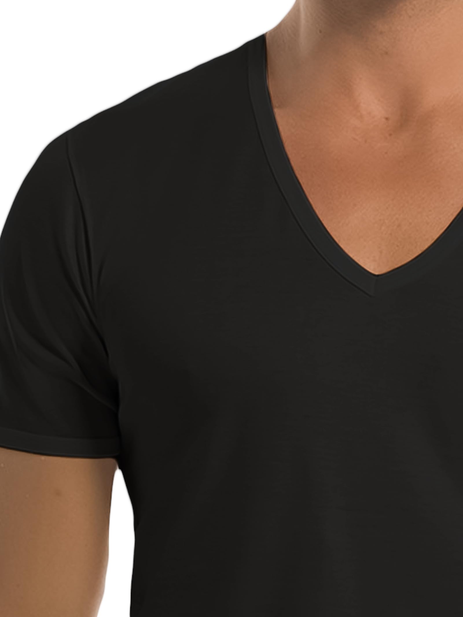 GARDA - 3pz T-Shirt Uomo Mezza Manica Scollo a V in Cotone Filo di Scozia Art. 0036