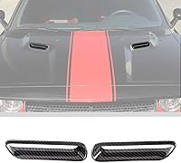 Vista 11 de JWWY para Challenger - Cubierta de salida de aire del aire acondicionado del capó para accesorios Dodge Challenger 2009-2014, ABS Azul（Frostbite） 2