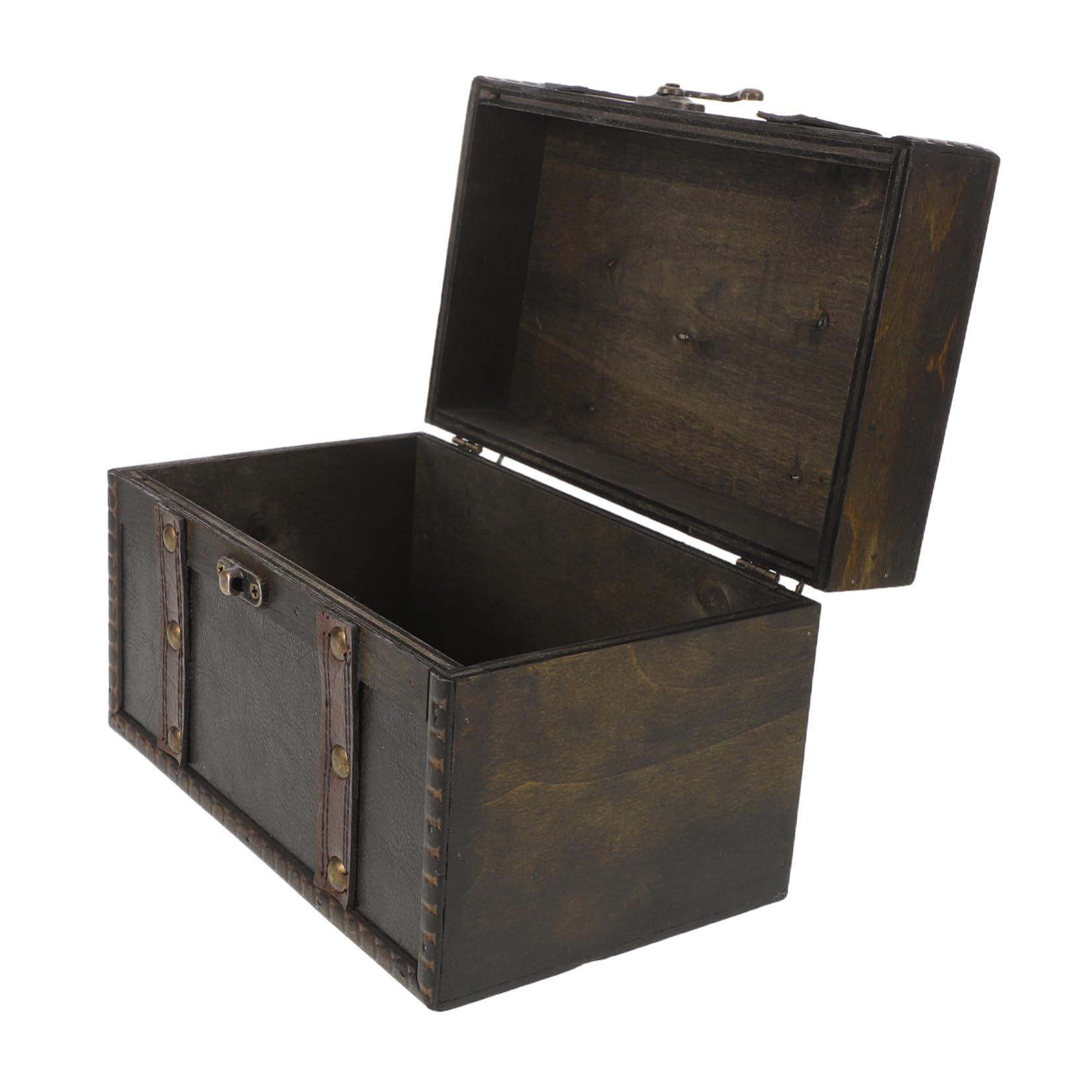 Boîte de rangement en bois avec couvercle pour ranger clés et bijoux