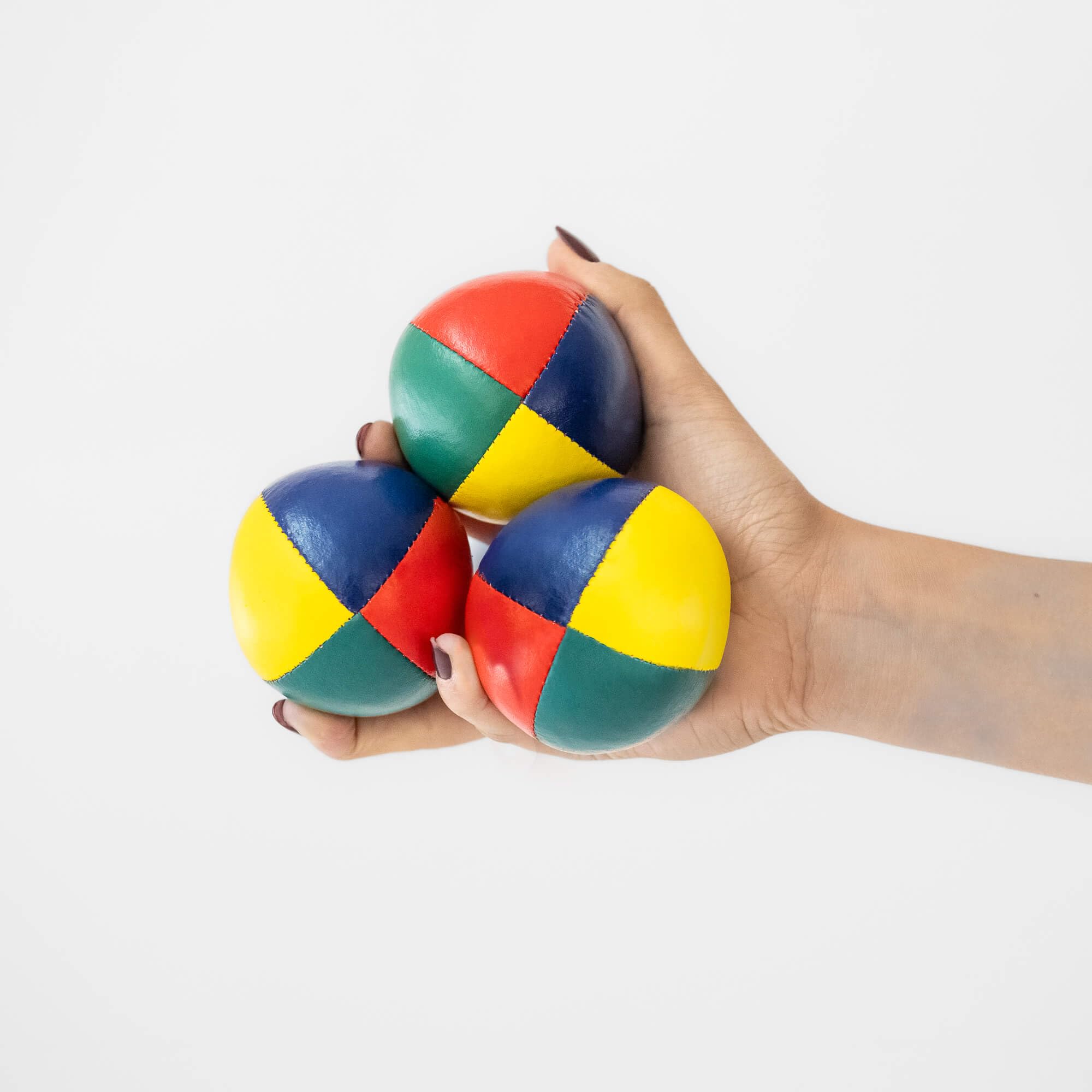10 Balles De Jonglage PU Multicolores 5cm - Set Débutant Avec Visages Amusants Pour Enfants Et Adultes