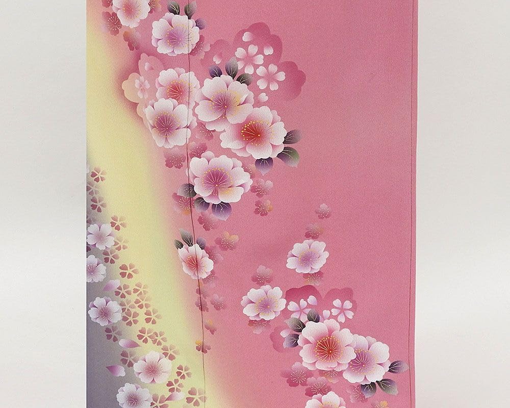 きもの翔鶴] 振袖 正絹 桜模様 身丈172cm 裄丈68cm 振袖 リサイクル
