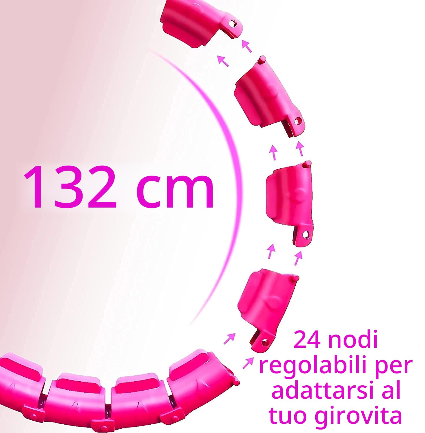 Non cadrà Hula Hoop Lavoratore a Vita Calda Regolabile per Adulti Hula Hoop (Vita 55-125 cm)