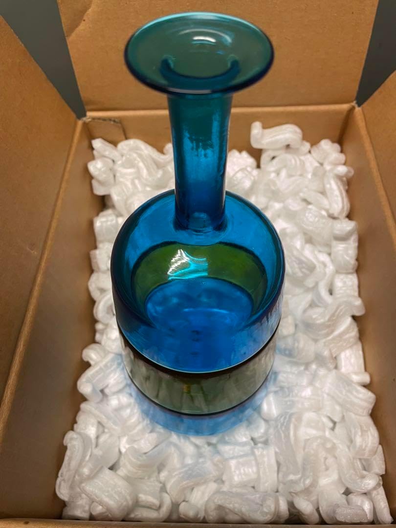 イタリア製ベネチアンビンテージガラス花瓶 ベネチアングラス 赤と金の