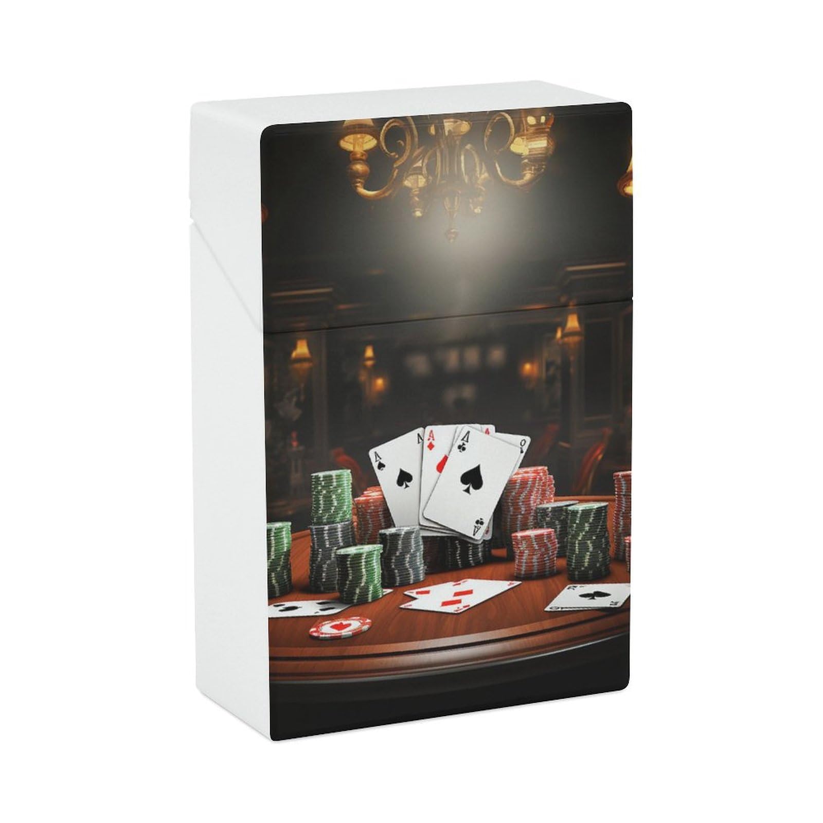 poker cigarette case 12 Poker, Motorcycle with Lady Push Open Pack Holders King's Fun for the whole family Poker Tournament Cigarette Case Waterproof