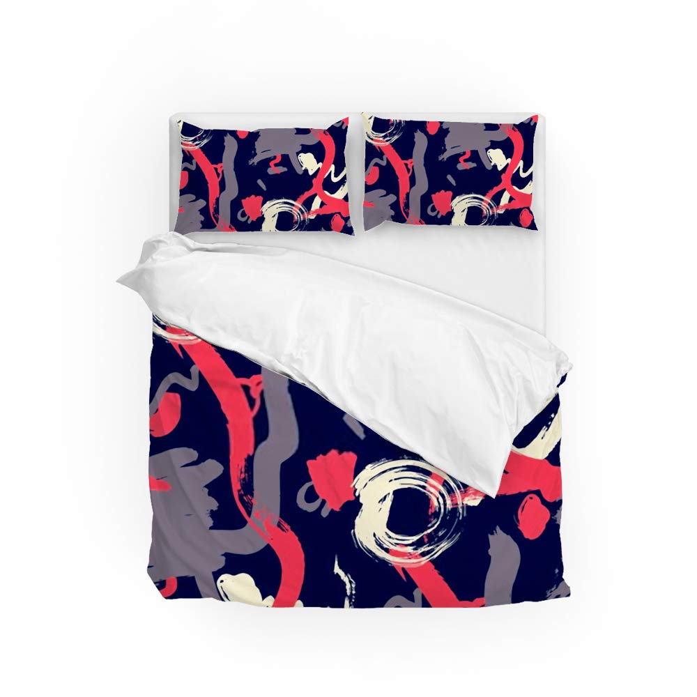 Parure de lit 100% polyester de qualité supérieure : housse de couette élégante Queen Size