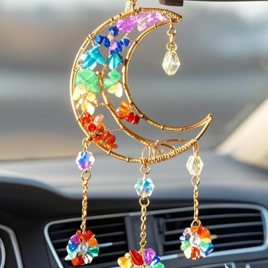 Atrapasoles de Luna de Cristal 7 Chakras - 50% OFF