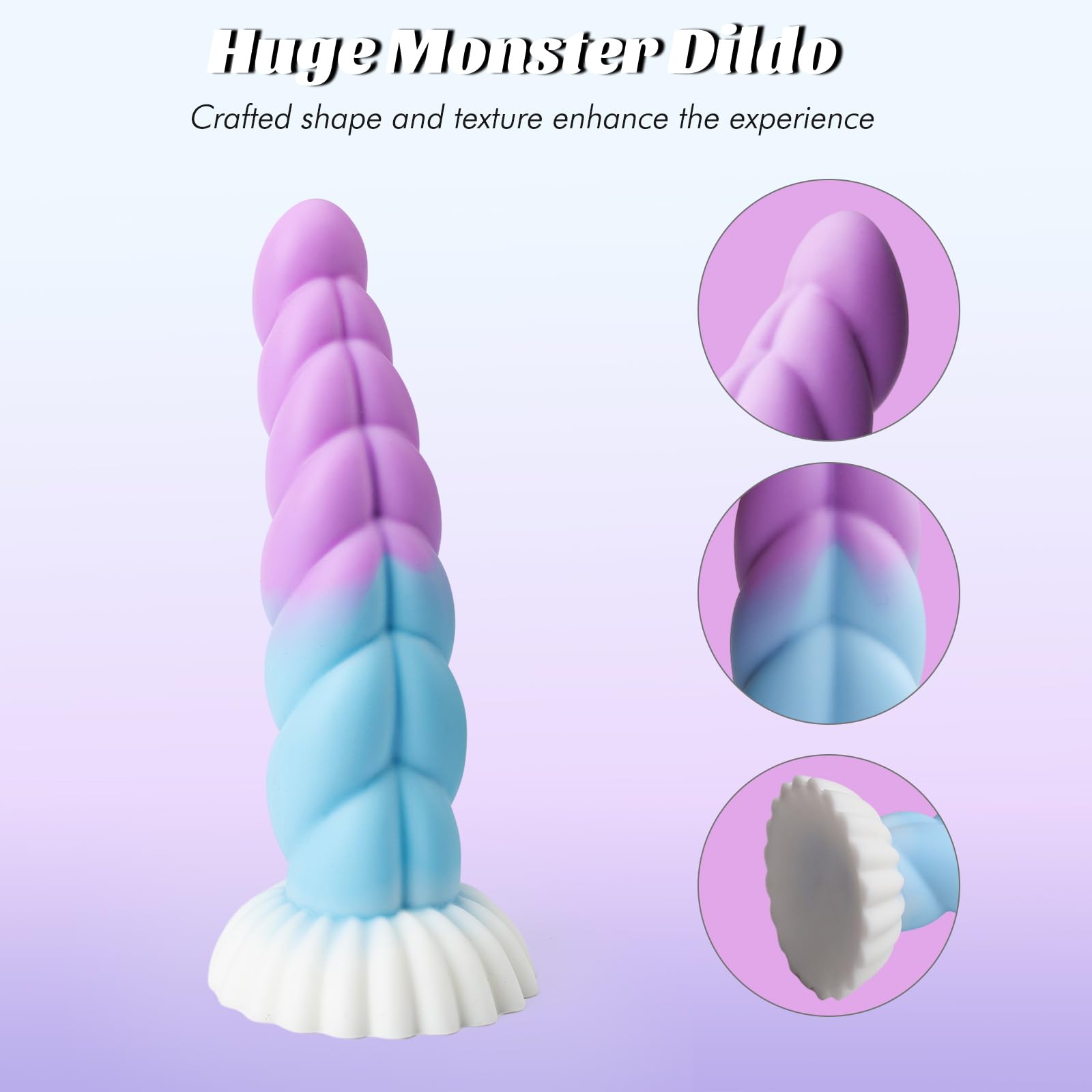 Realistic Monster Silicone Dildo - 6.8" Shaped Liquid Dildo with Strong Suction Cup, Small Anal Plug Toy for Women, Anal Plug Prostate Massager Adult Sex Toy