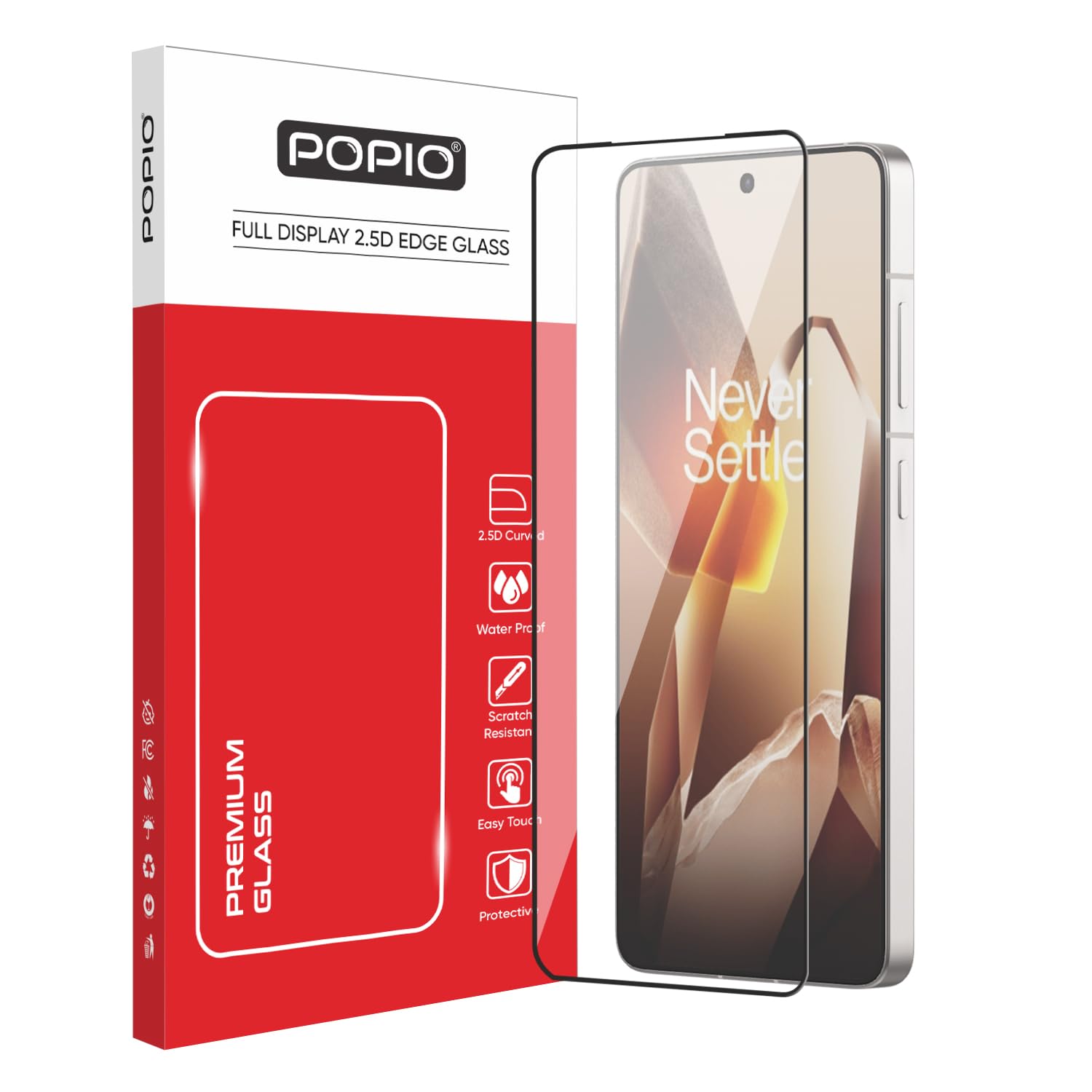 POPIO Military-Grade Gorilla Tempered Glass Compatible for One Plus 13S / 13T (Black) Edge To Edge Coverage With Easy Installation Kit-picture-26