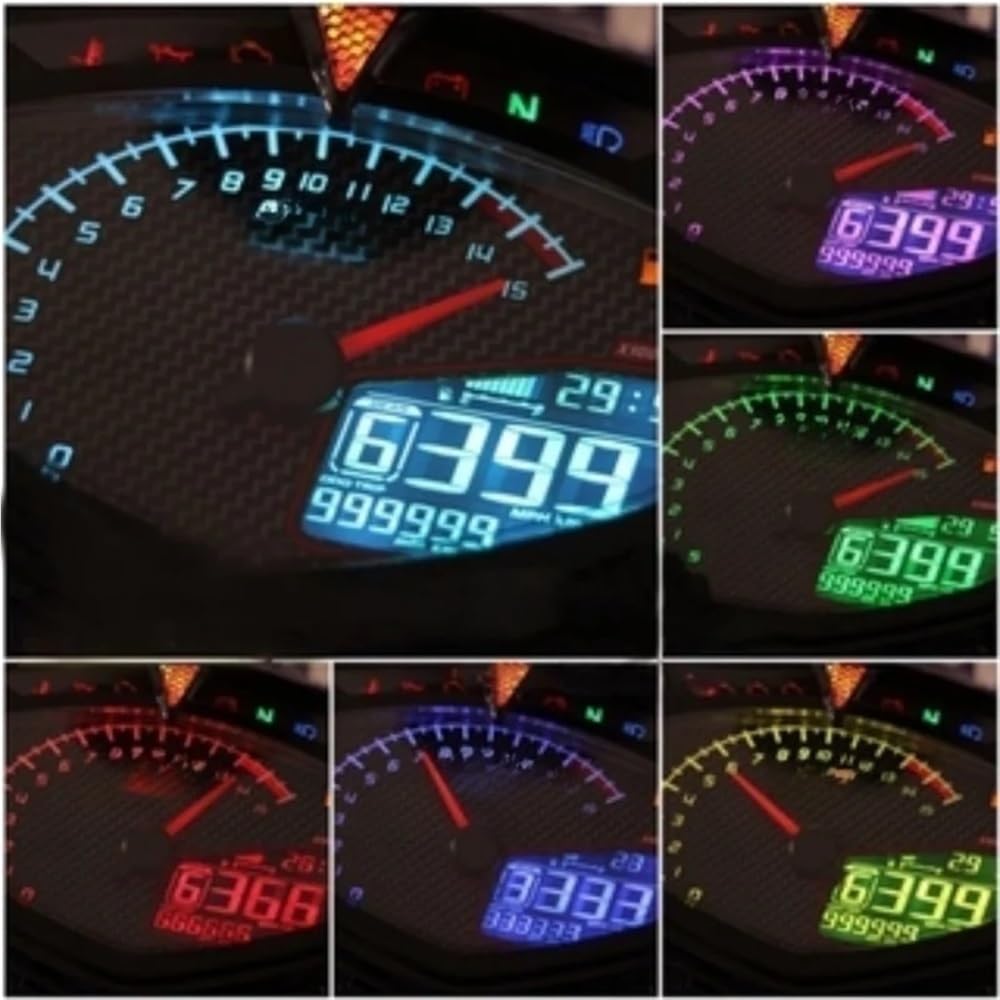 odómetro Velocímetro de motocicleta LCD RPM tacómetro medidor accesorios digitales para Lc135 V1 para Júpiter MX Uma