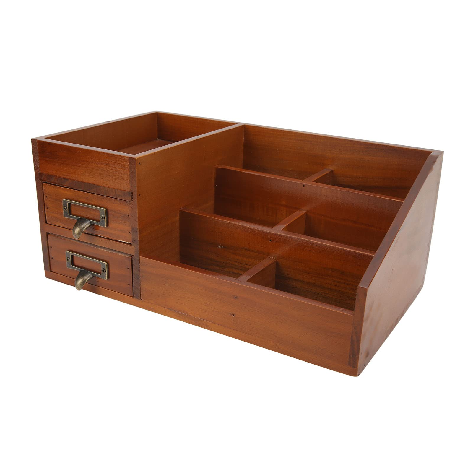 Vintage MakeupDesk Schubladenaufbewahrung Kosmetik & JewelryBox Stilvolle Holzaufbewahrungslösung für Zuhause & Büro Elegantes Schreibtischzubehör