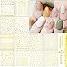 VETPW 12 Blatt 3D Gold Nagelsticker, Metallic Nagelaufkleber Selbstklebend Nagelfolie für DIY Dekoration, Nail Art Striping Tape Line Nagel Aufkleber Abziehbilder Maniküre