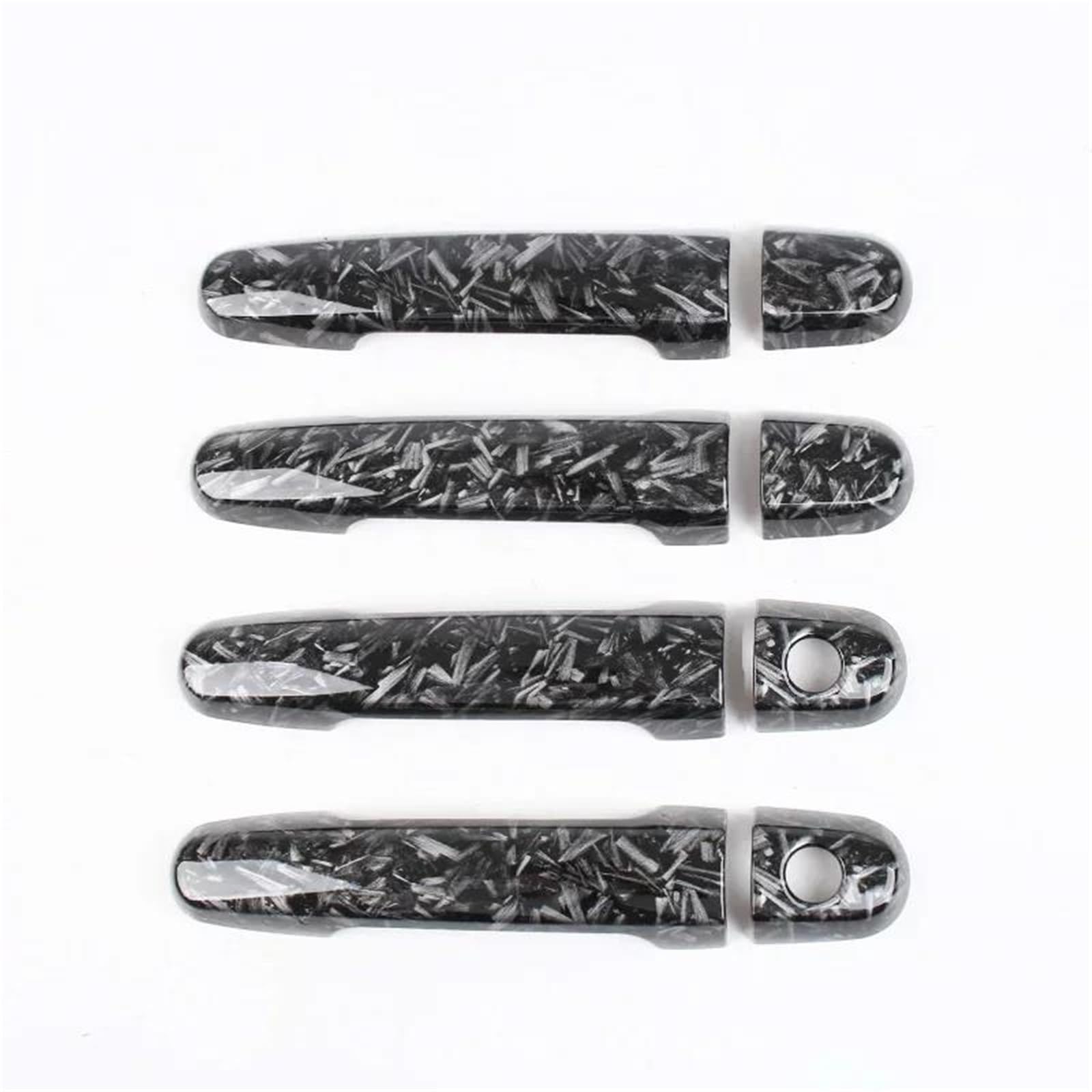 Bayde Forged 2 Keyhole Forged Pattern Carbon Fiber Chrome Car Door Handle Cover Trim Styling Accessories For Fielder 2005-2013 Cover Trim