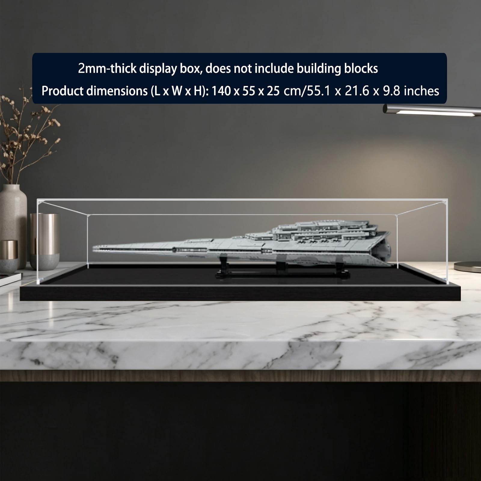 Vetrina acrilica per Lego 75457 Super Star Destroyer Set (2 MM (A))