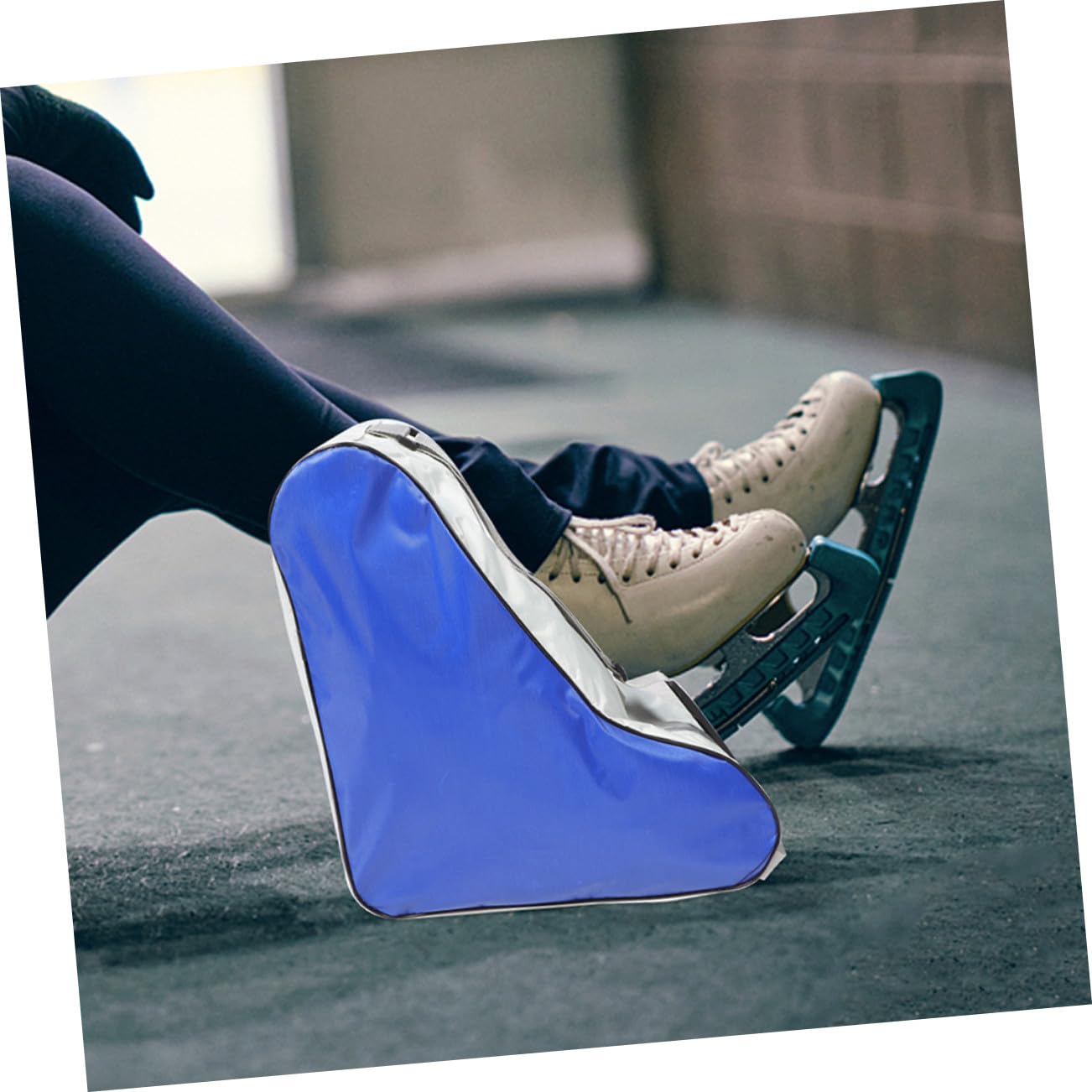 2 pezzi Borsa per Scarpe da Sport Zaino Triangolare Leggero e Resistente Custodia Capacità per Scarpe da Pattinaggio su Ghiaccio e Rotelle Protezione Rafforzata per Pattinaggio