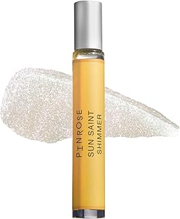 PINROSE Perfumes Sun Saint Shimmer Fragrance - Notes of Lime, Sea Salt, Sun-warmed Coconut Wood, Eucalyptus, Sandalwood and Cashmere Musk.