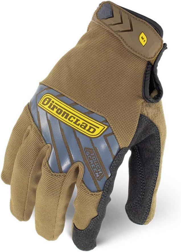 Ironclad Command Pro Touch Screen Gloves, Brown, Large