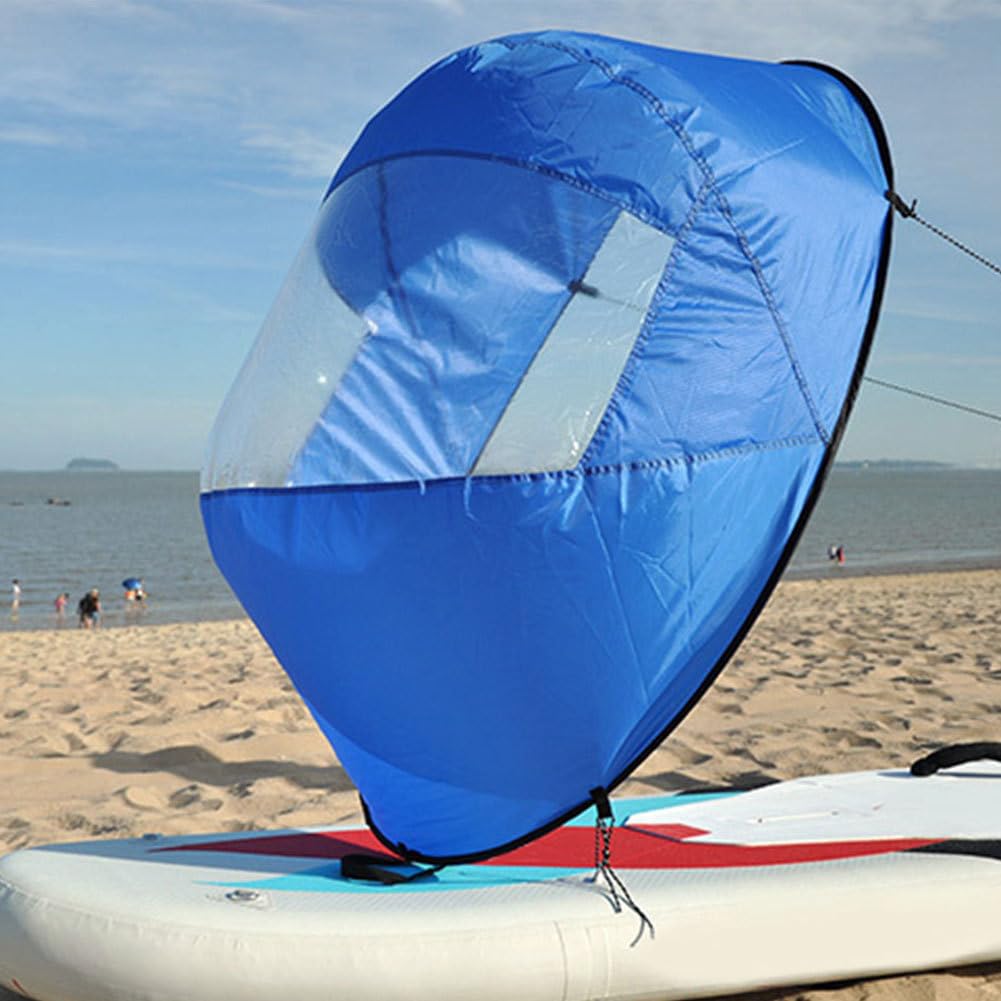 Kajak Windsegel Paddel, Groß 108 cm tragbares und faltbares Downwind-Segel mit Aufbewahrungstasche, Kajak Zubehör für Kajaks, Kanus und Schlauchboote