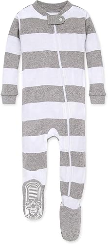 Miniatura 7 de Burts Bees Baby Pijama unisex para bebés y niñas con cremallera frontal antideslizante algodón orgánico