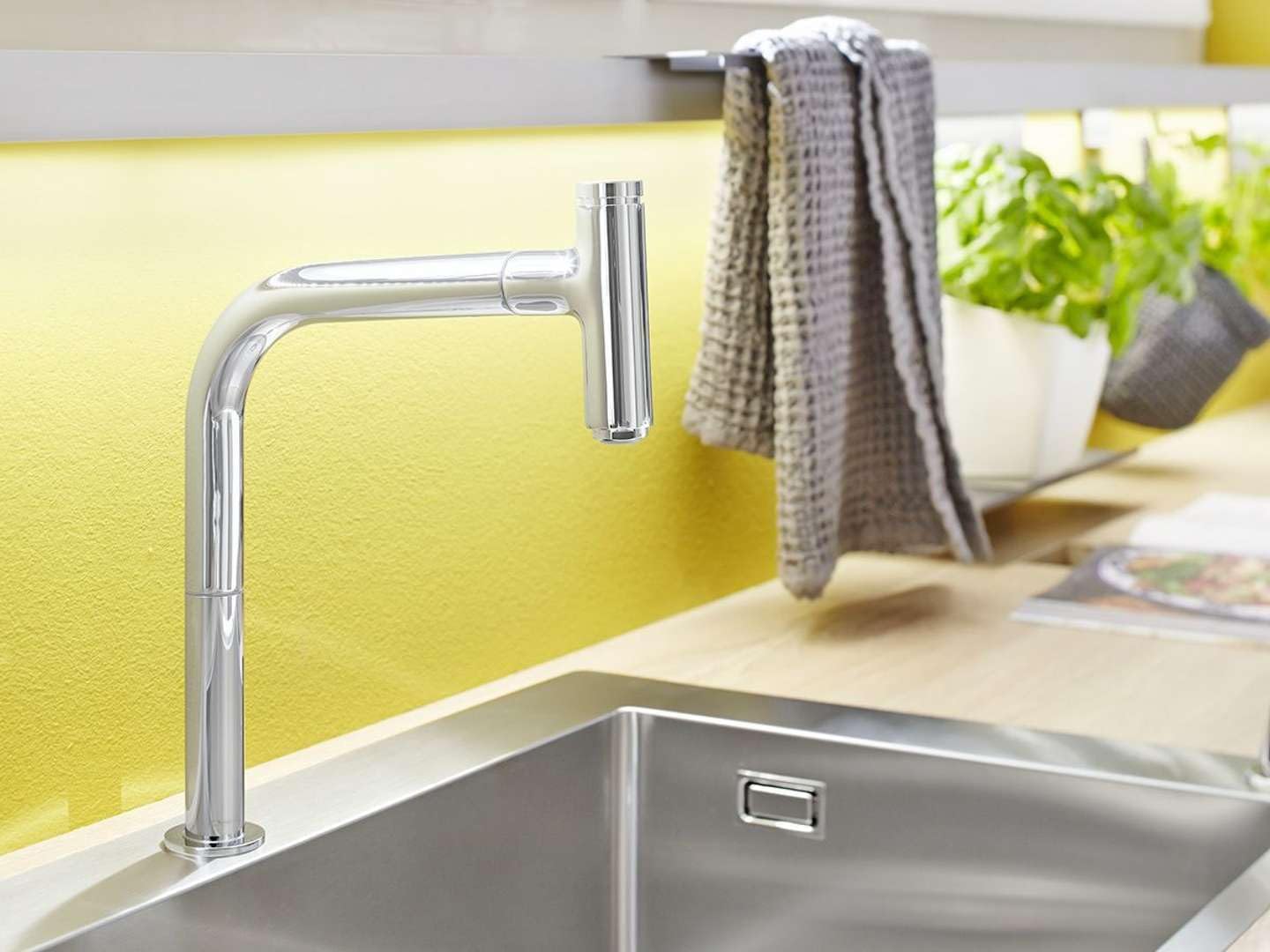 hansgrohe S715-F450 Built-In Sink 450 with Drainboard, stainless steel