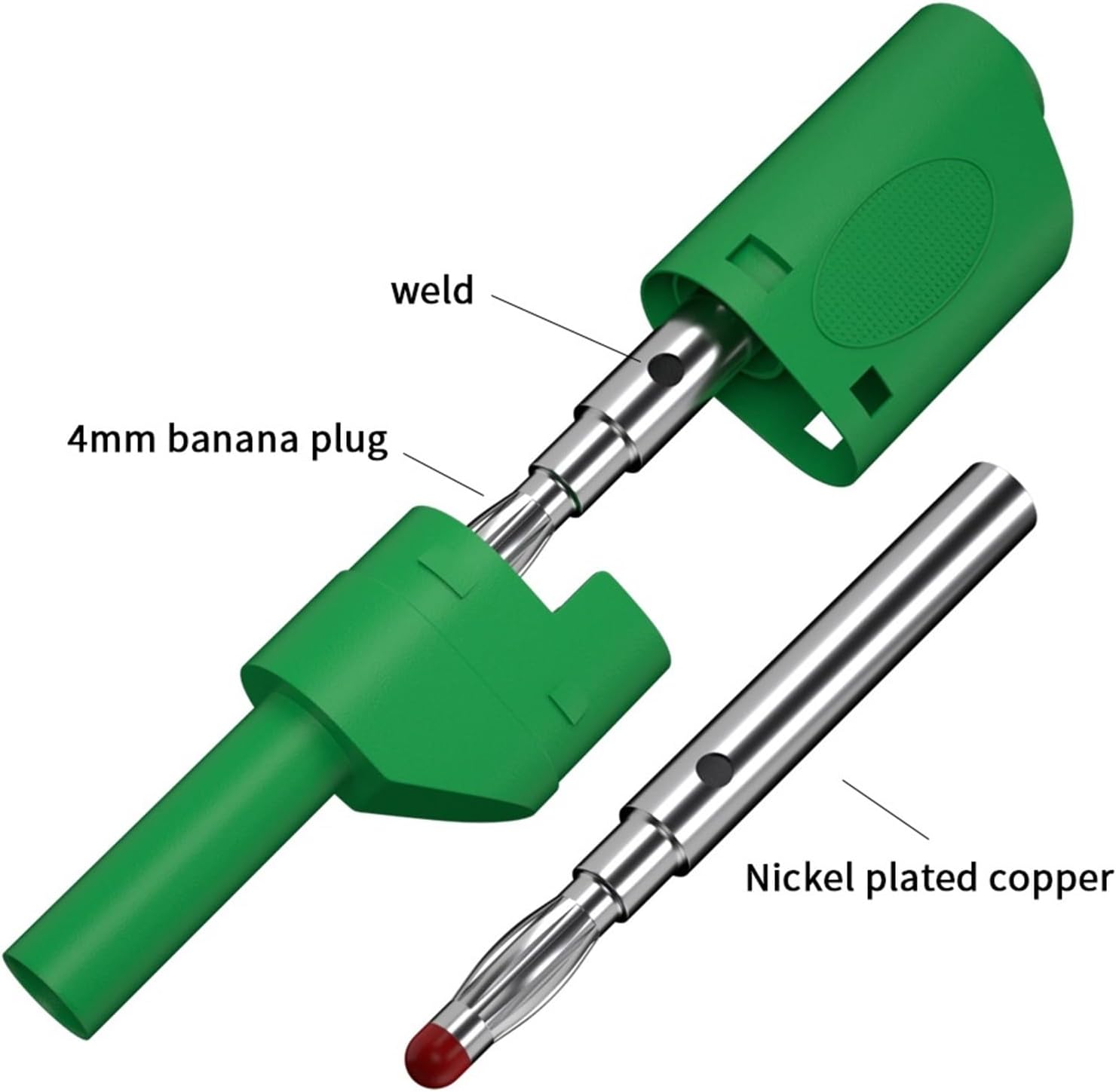 5PCS 4MM Banana Sheath Stackable Wire Solder Connector Electrical Tools J.10038(5 Colours)