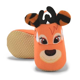 Star Fish Baby Boys & Girls 3 TO 6 Months Skin Friendly Comfortable Baby printed Booties (Gold-1260)