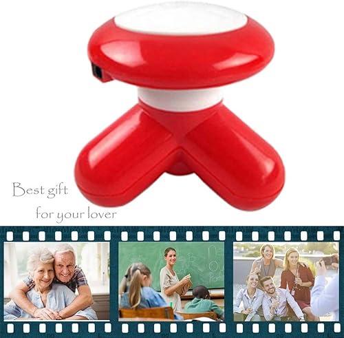 Vista 4 de Mini Triángulo USB Cuerpo Cuello Cintura Espalda Hombro Masaje Manipulado Masajeador Cuidado Saludable Masajeador Vibrador Eléctrico Portátil (Verde)