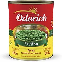 Ervilha Oderich 500G, Ervilha Verde Em Conserva, Verde, Selecionada, Nutritiva E Sem Conservantes, Fonte De Proteína E Fibras, Textura Macia E Pronta Para Uso, Tradição Em Qualidade Desde 1908