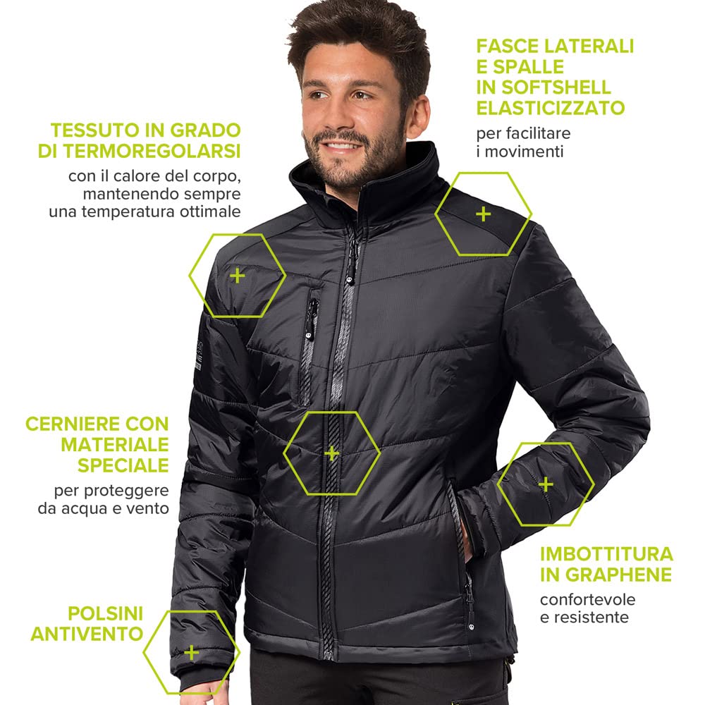 Logica Professional Giacca Tecnica in Graphene, Police, Ideale per Lavoro e Tempo Libero