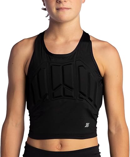 Zena Sport  Chaleco protector de pecho juvenil para niñas  para deportes de contacto, softbol, lacrosse, fútbol y más  Protección del esternón,