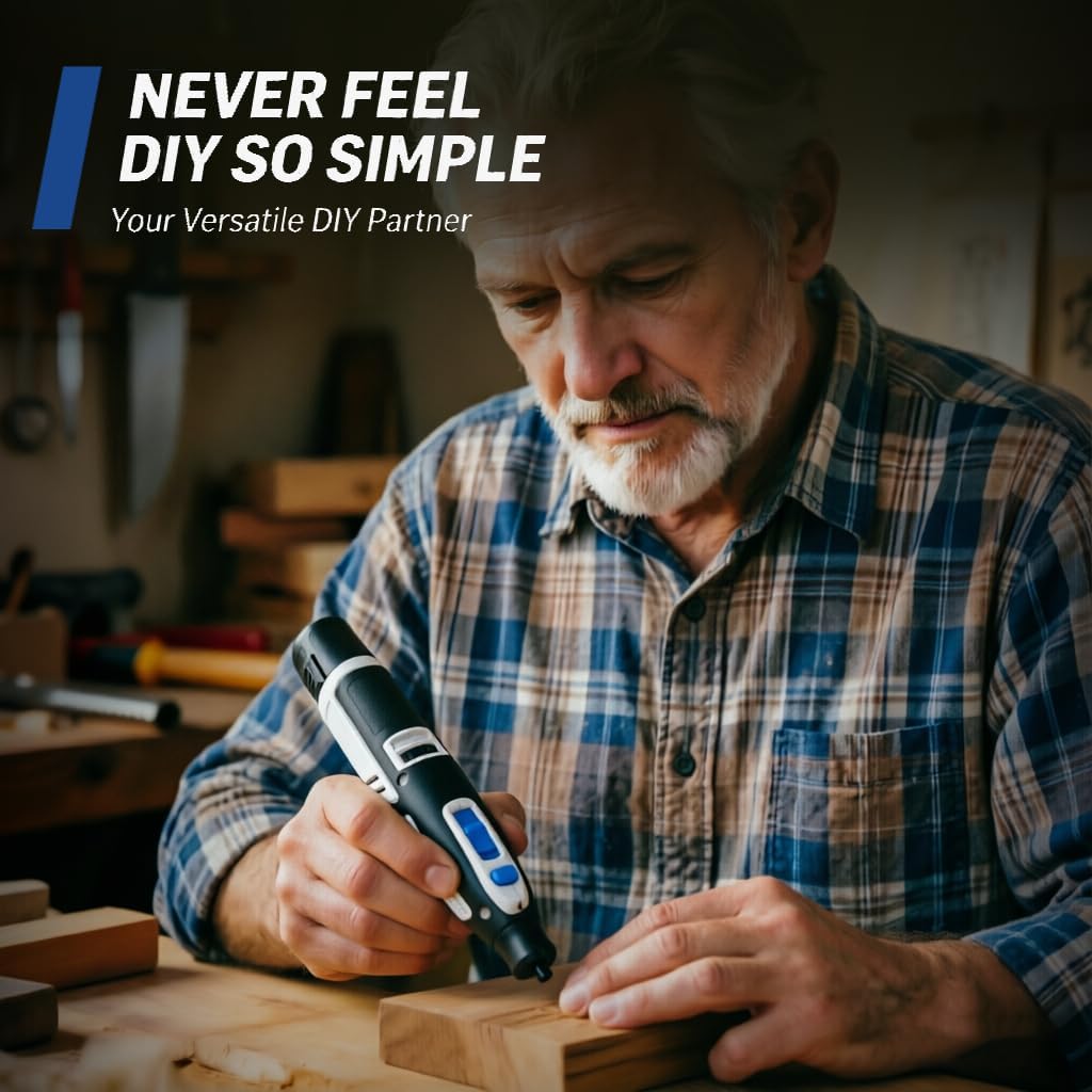 XPENG 12V Cordless Rotary Tool Kit 6 Variable Speeds 5000-25000 RPM 2000mAh Fast-Charging 102 Pcs Accessories for Sanding, Polishing, Carving, Cutting, Drilling and DIY Crafts