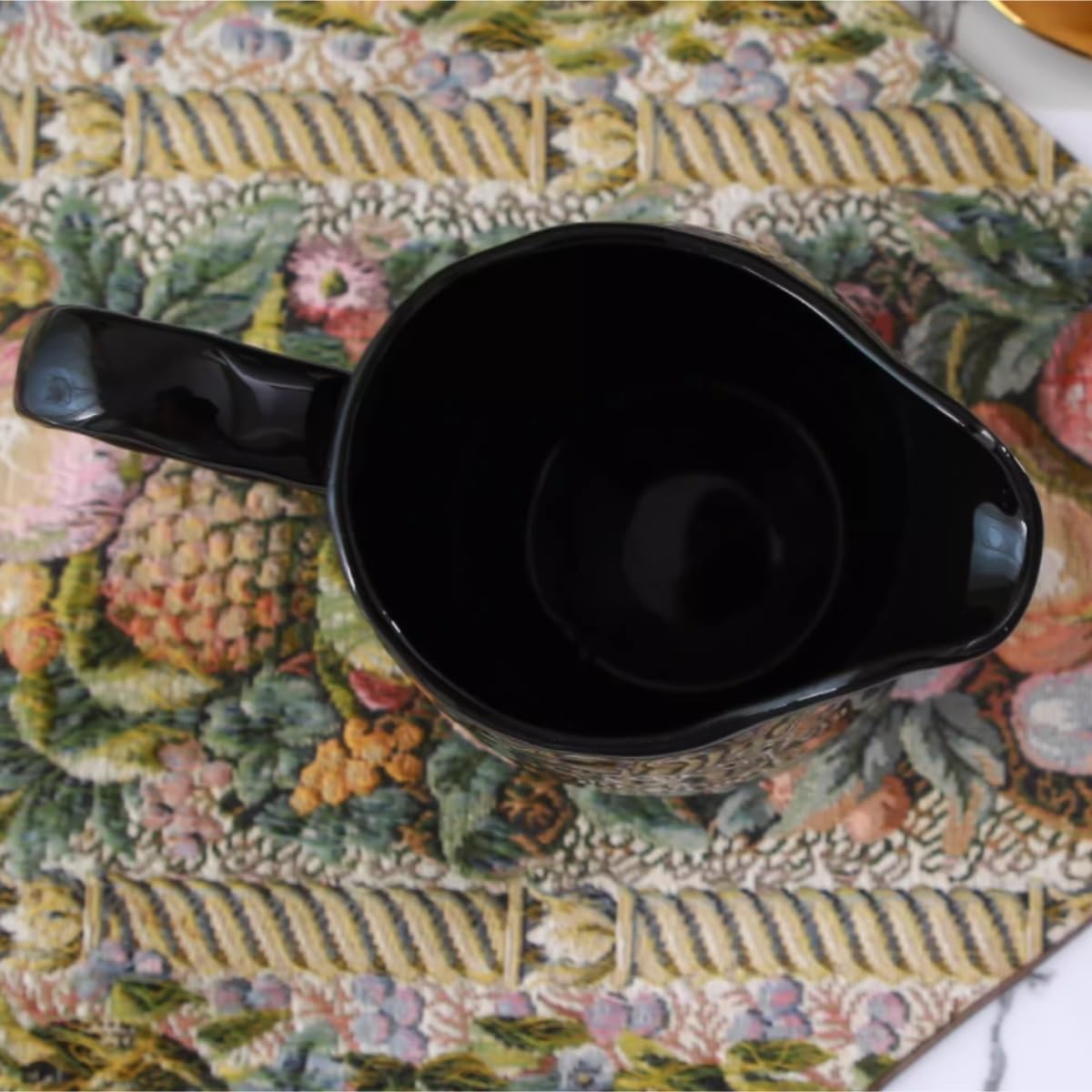 Sauciere Soßenkanne Europäisches Handwerk, Farbig Glasierter Keramik-Kaltwasserkessel, Großer Milchkrug, Safteimer, Sauciere Saucen Behälter