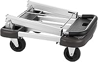 Vista 2 de Carrito de plataforma plegable de 29 x 17 x 35 pulgadas, plataforma de aluminio, capacidad de 330 libras, carrito de empuje plegable, carrito