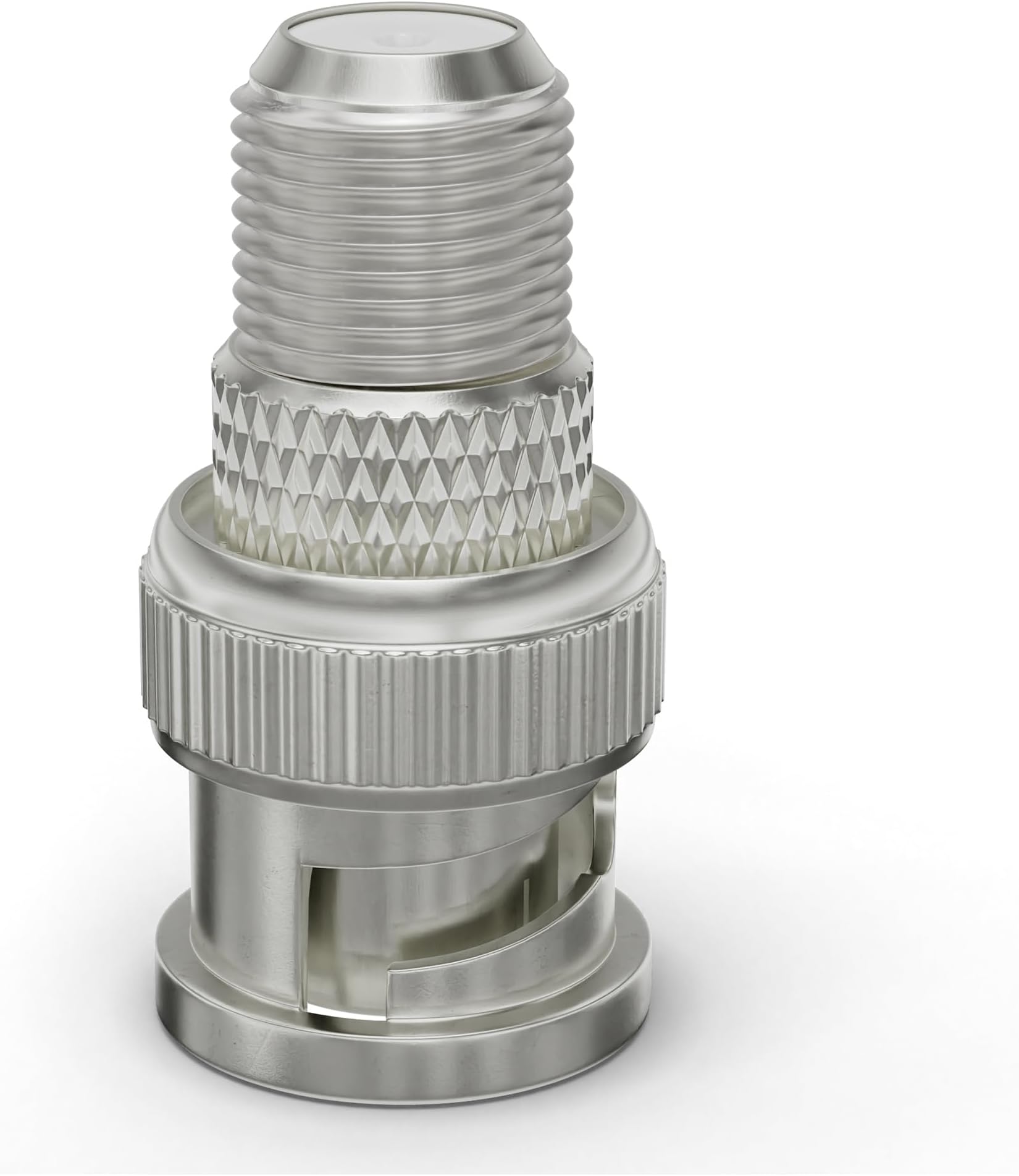 RF (F81) and BNC Coaxial Adapter - BNC Male to Female F81 (F-Pin) Connector, Adapter, and Coupler - for RG11, RG6, RG59, RG58, SDI, HD SDI, CCTV - 10 Pack