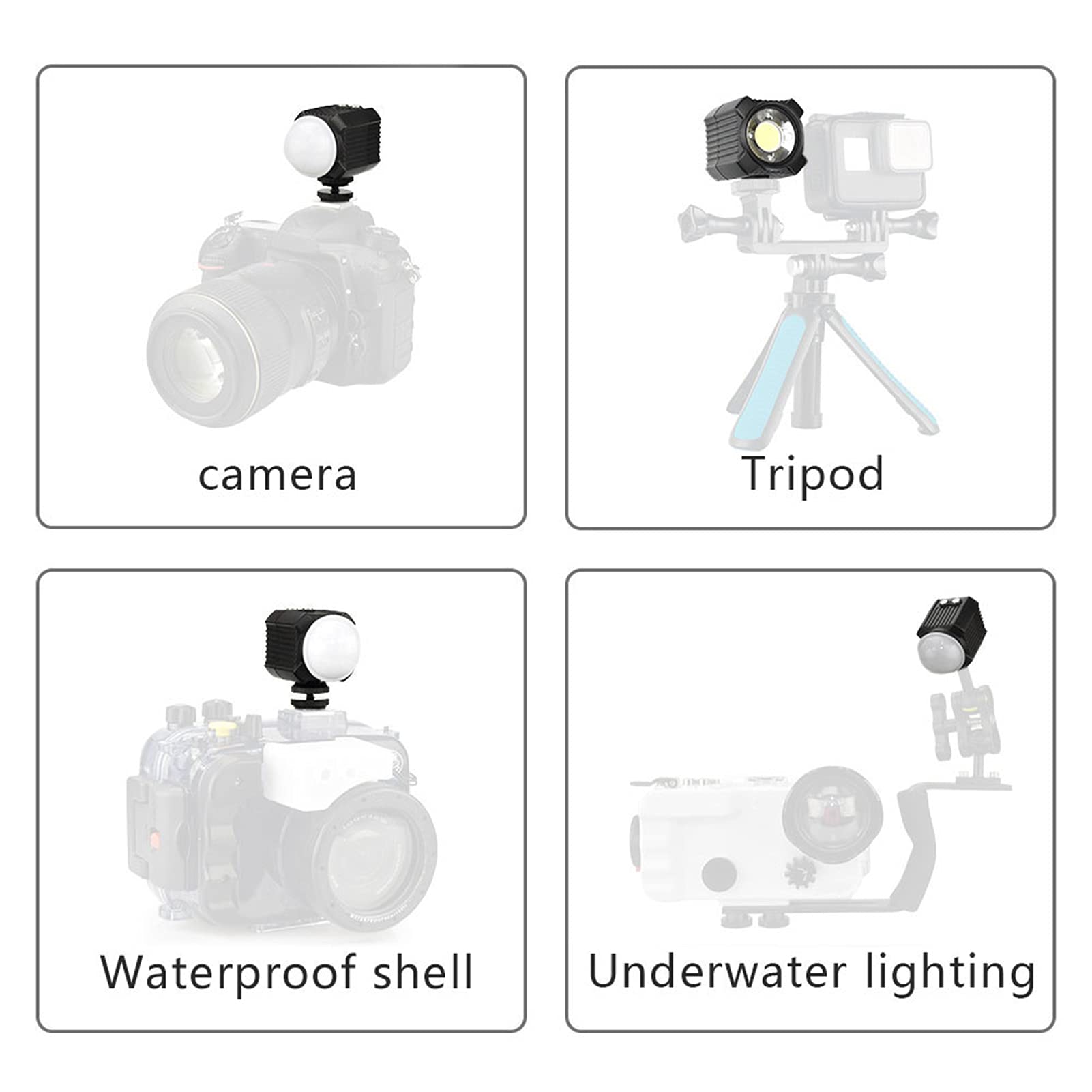 Lumière de Remplissage de Plongée à économie d'énergie de Lumière de Remplissage de 60M, Lumière de Remplissage étanche, pour la Vidéo de Divertissement de Photographie