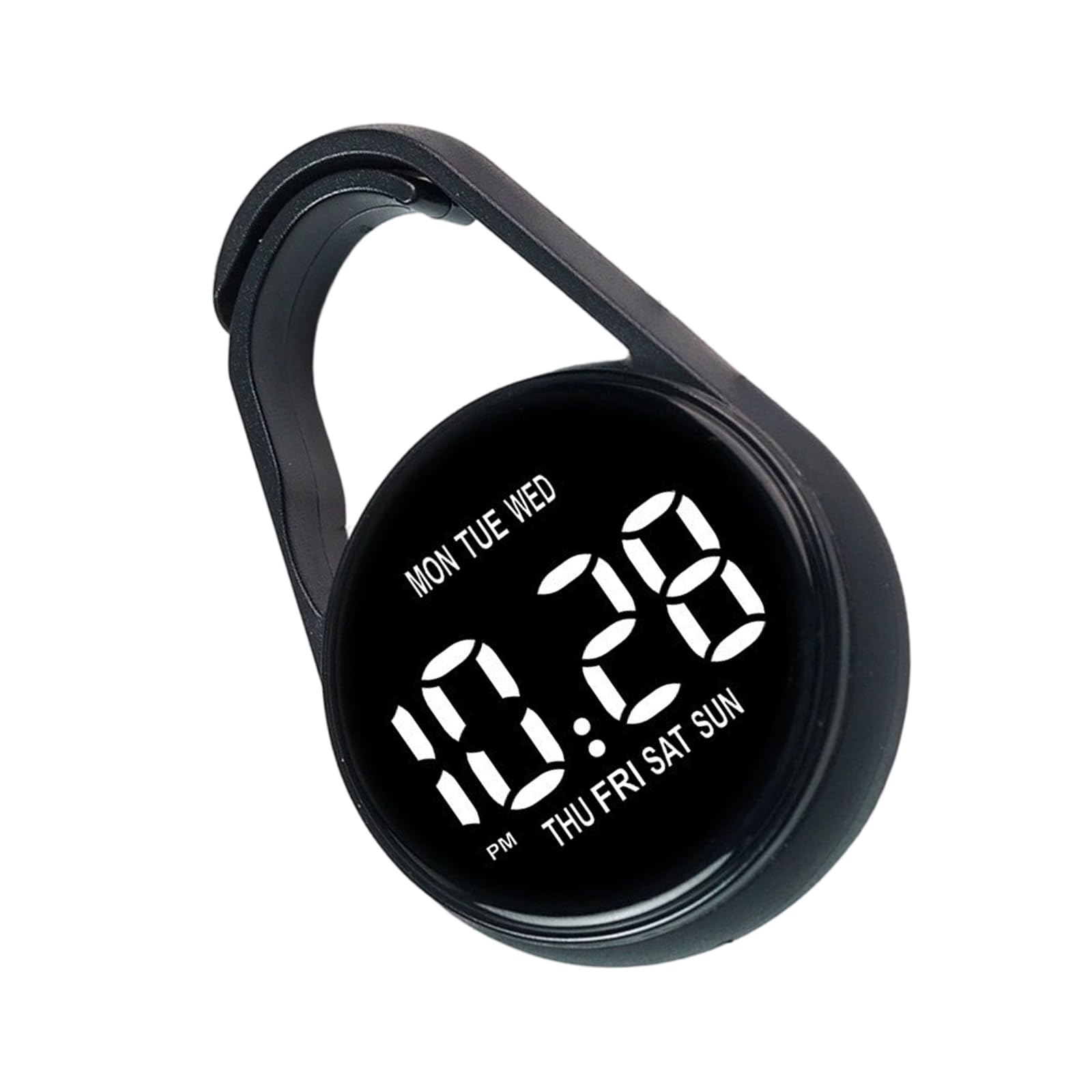 Tsophreniq Touch Control Digital Pocket Watch Keychain Clip for Students Accurate Time LED Display Electronic Clock Accessories Pocket Watch